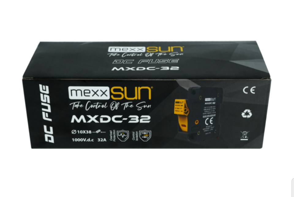 MEXXSUN DC Sigorta + Sigorta Yuvası (16A 1000V) - 12 Adet